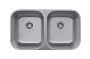 kitchen sink with double bowl