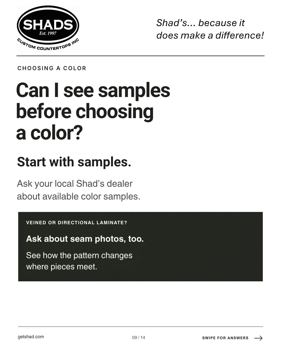 Infographic can i see samples before choosing a color